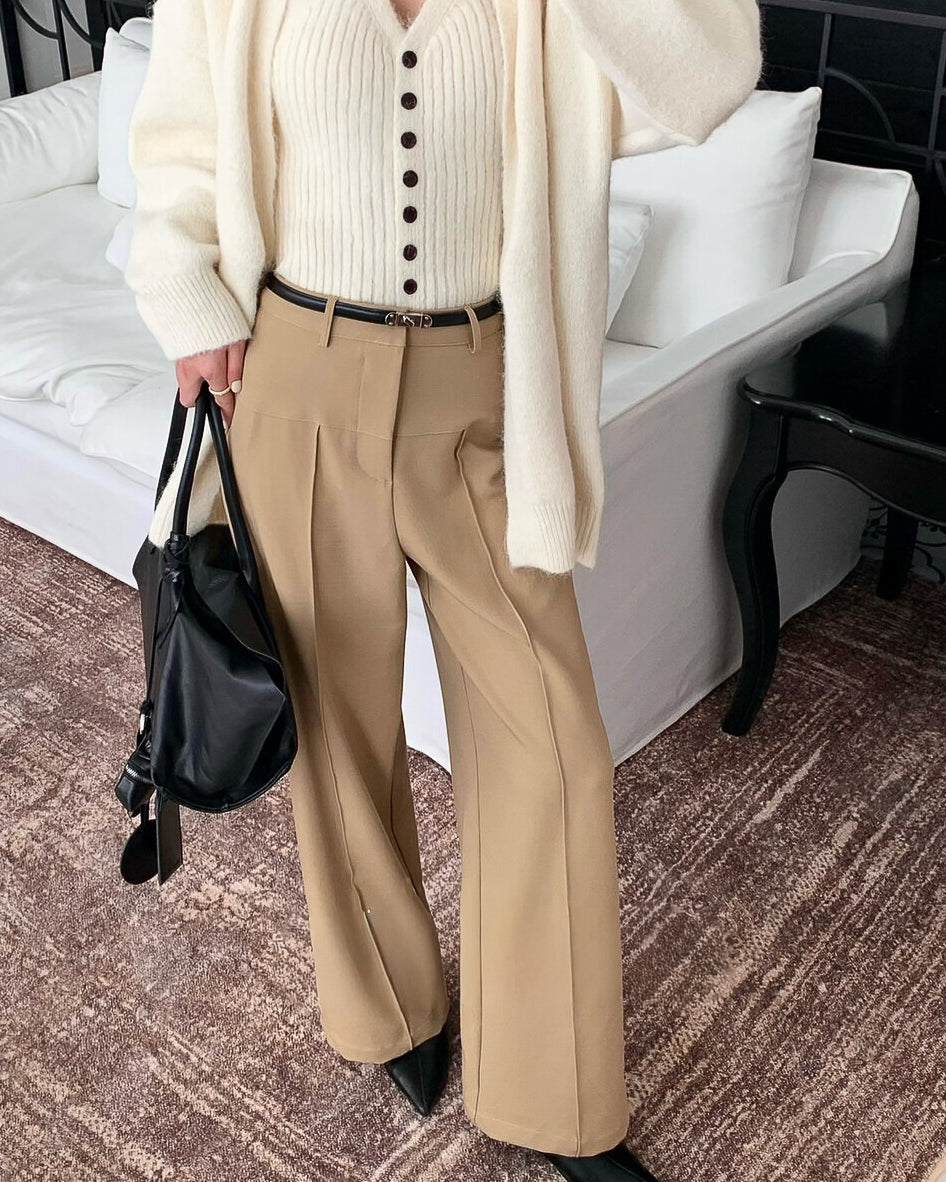 ハイウエストセンタープレスパンツ〈２color〉