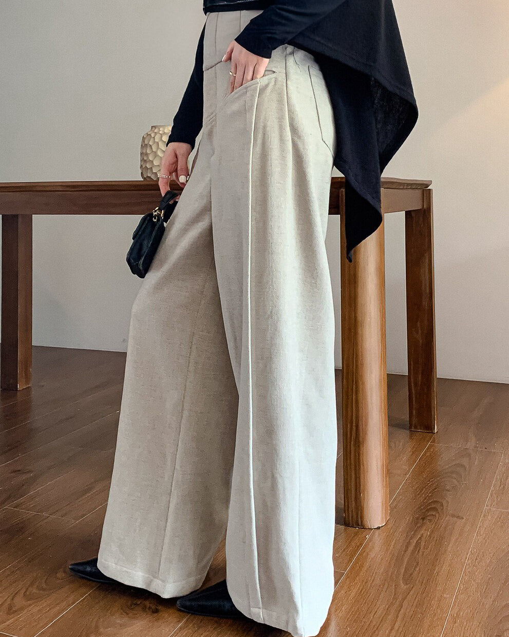 ウールデザインフレアパンツ〈3color〉