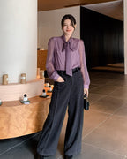 ウールデザインフレアパンツ〈3color〉