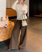 ウールデザインフレアパンツ〈3color〉