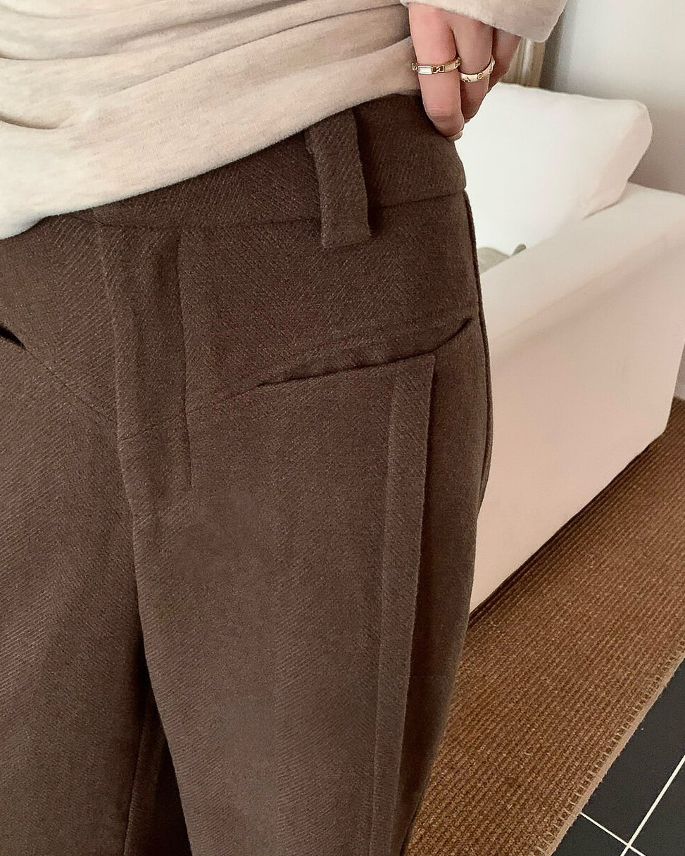 ウールデザインフレアパンツ〈3color〉