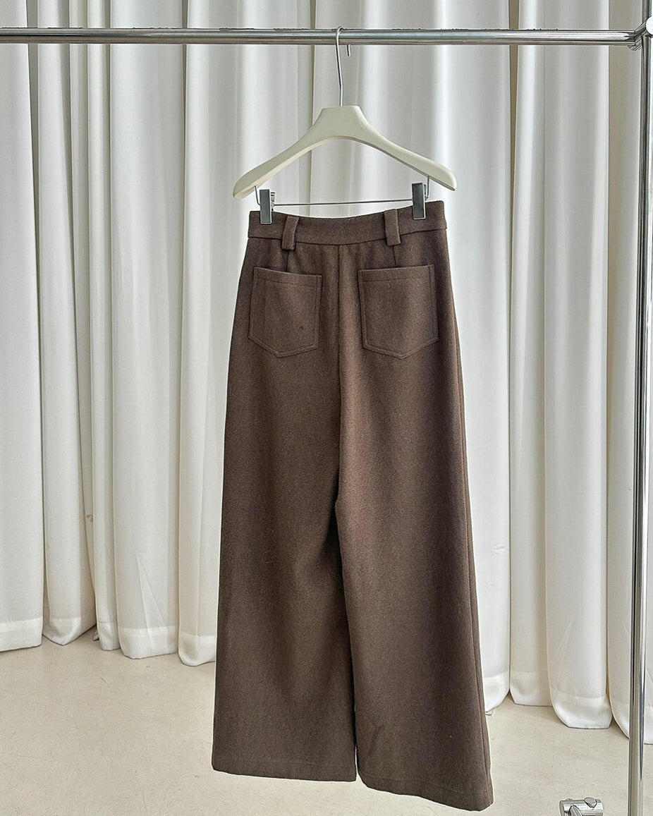 ウールデザインフレアパンツ〈3color〉