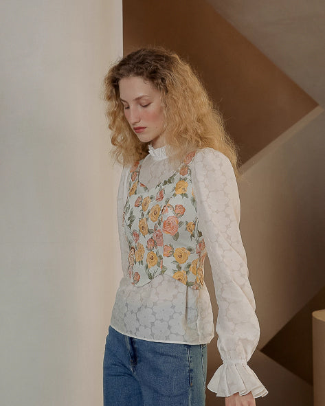 ヴィンテージ フラワーベスト