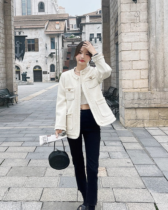 フレンチノーカラージャケット