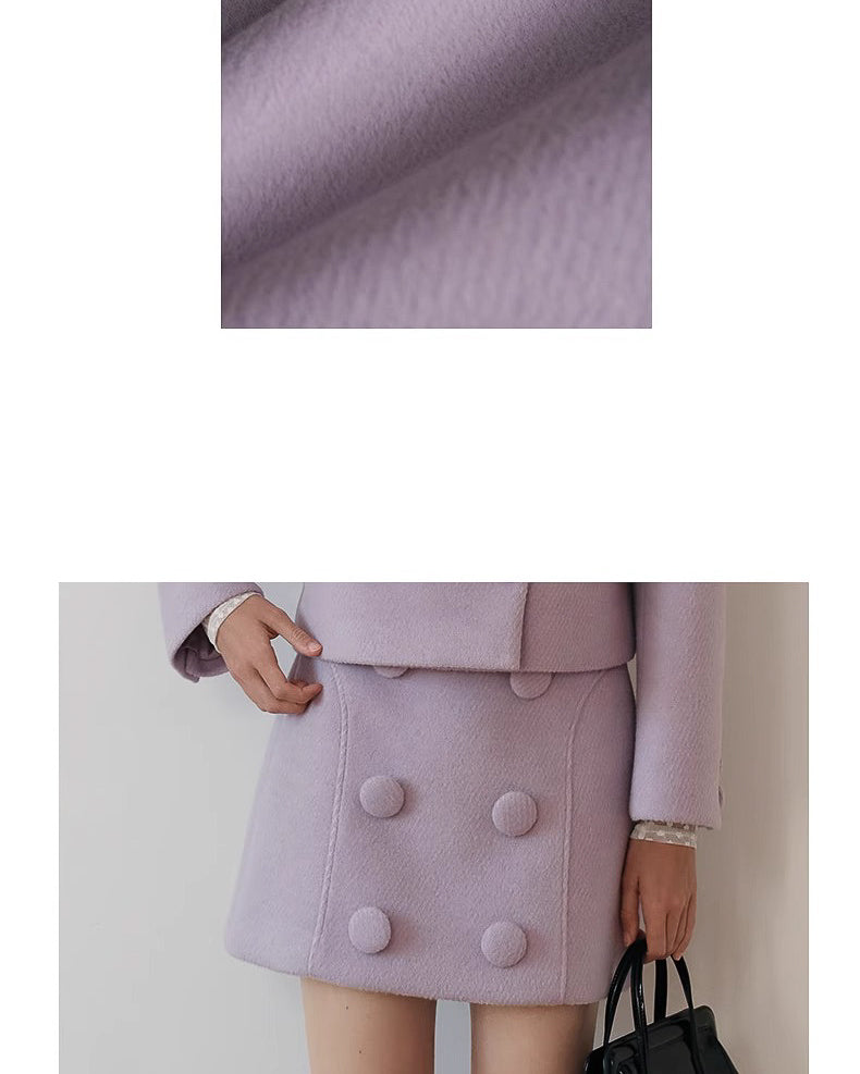 ラベンダーカラーショートスカート【セットアップ可】