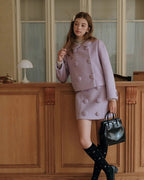 ラベンダーカラーショートスカート【セットアップ可】