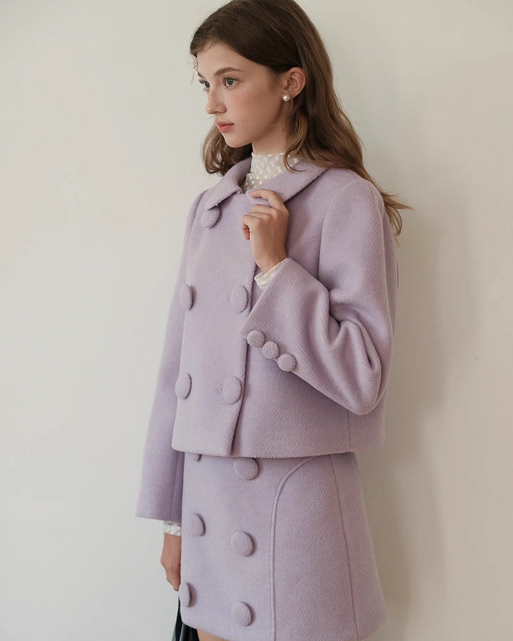 ラベンダーカラーショートスカート【セットアップ可】