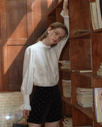 ドット ベルベットショートパンツ