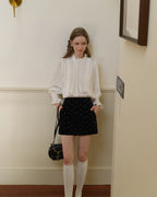 ドット ベルベットショートパンツ