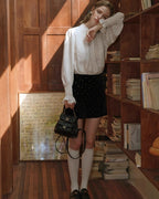 ドット ベルベットショートパンツ