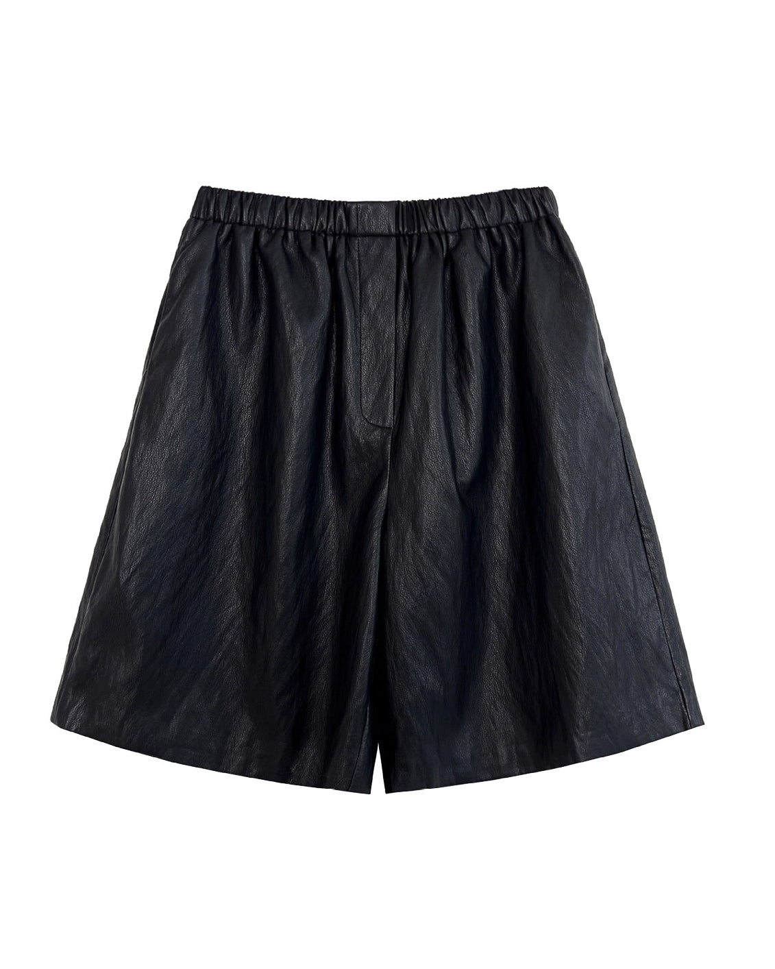 フェイクレザーミディパンツ