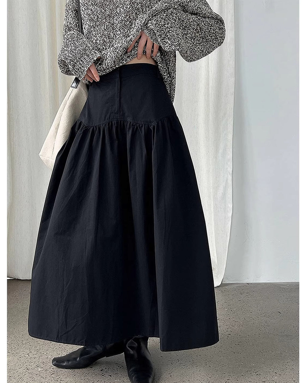 ドレープフレアスカート