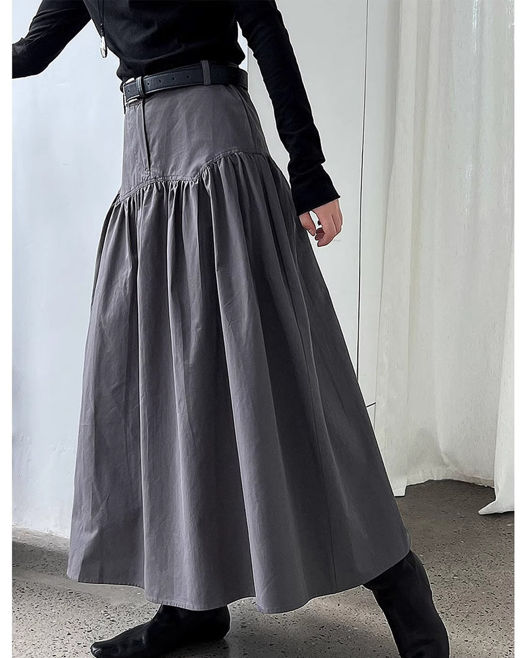 ドレープフレアスカート