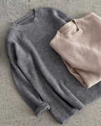 ベルト付きロングニット