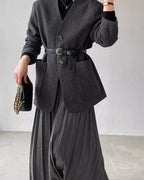 ノーカラージャケットコート