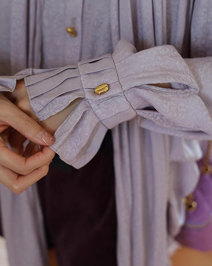 ライラック フレンチプリーツブラウス
