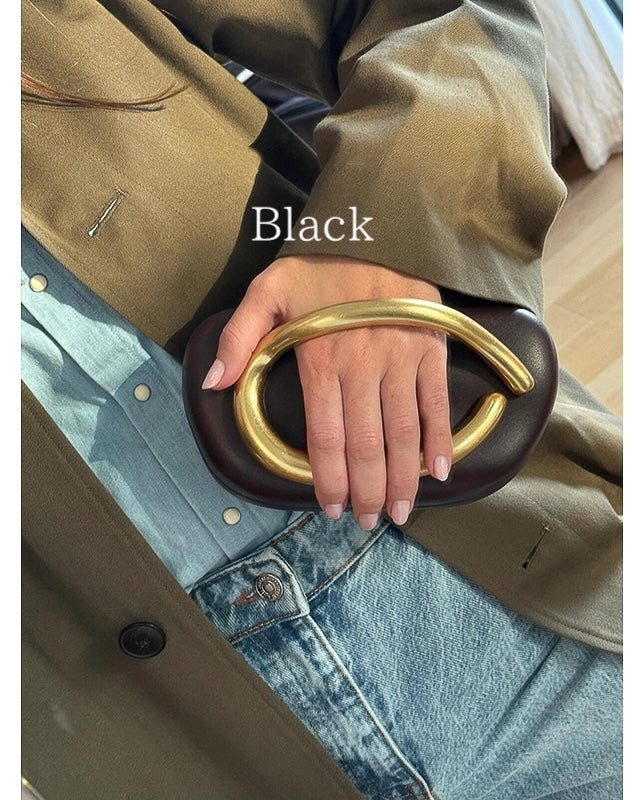 ゴールドハンドル クラッチバッグ