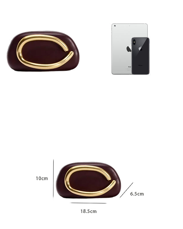 ゴールドハンドル クラッチバッグ