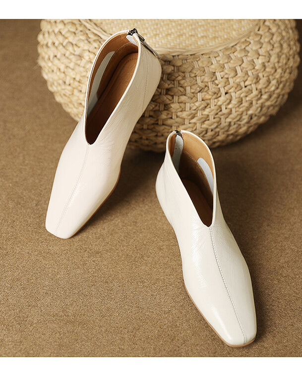 Vカット フラットブーティ