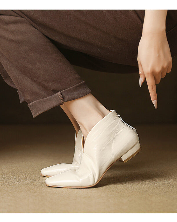 Vカット フラットブーティ