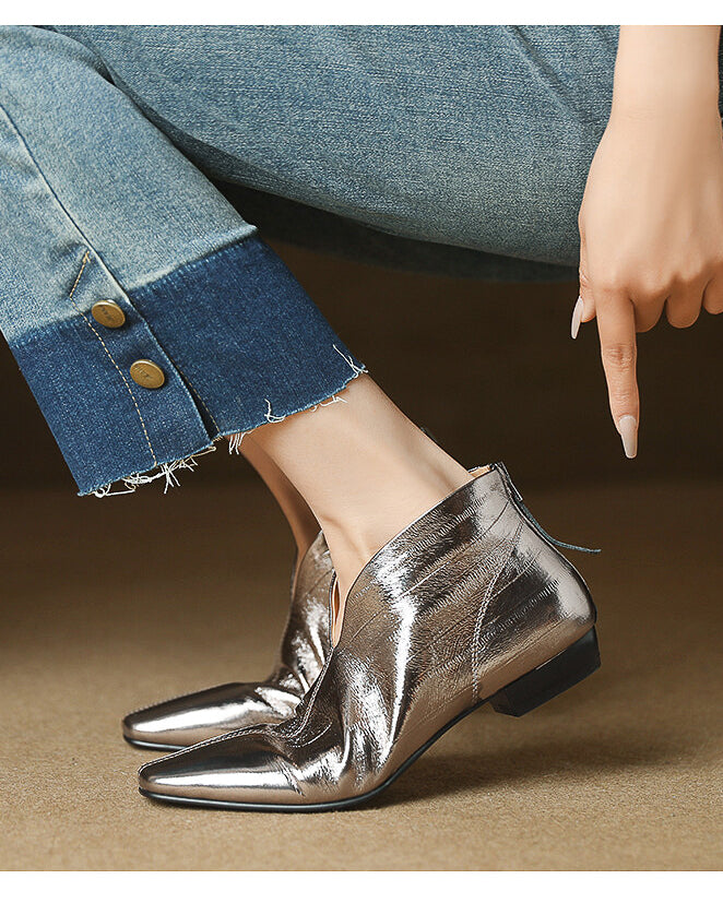 Vカット フラットブーティ