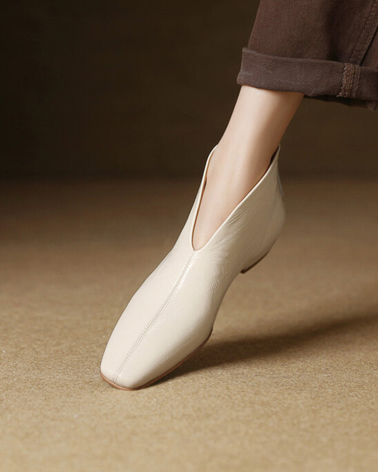 Vカット フラットブーティ