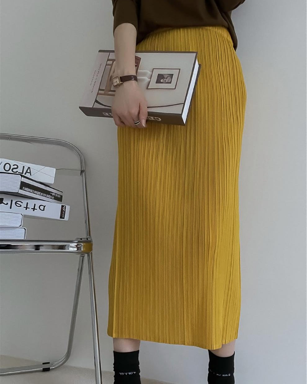 タイトプリーツスカート〈5color〉
