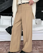 ハイウエストセンタープレスパンツ〈２color〉 - ivonir