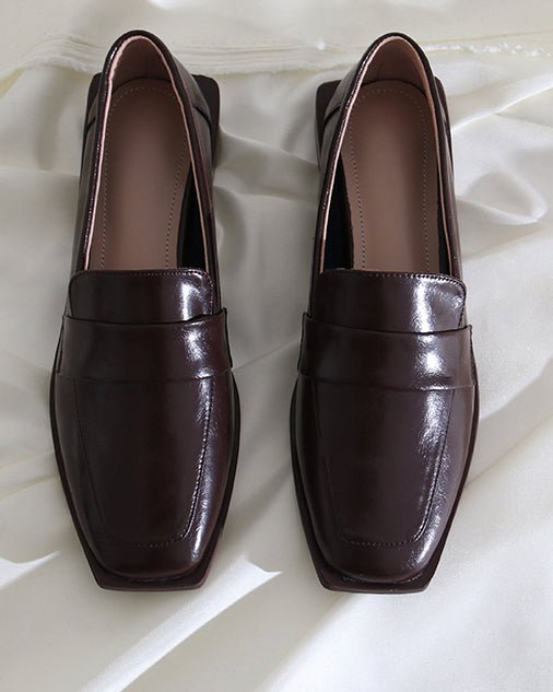 スクエアトゥローファー〈2color〉 - ivonir