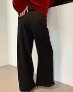 ハイウエストセンタープレスパンツ〈２color〉 - ivonir