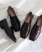 スクエアトゥローファー〈2color〉 - ivonir