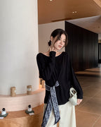 リボン付きプルオーバー〈２color〉 - ivonir