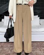 ハイウエストセンタープレスパンツ〈２color〉 - ivonir