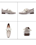 レザーリボン シューズ〈2color〉 - ivonir