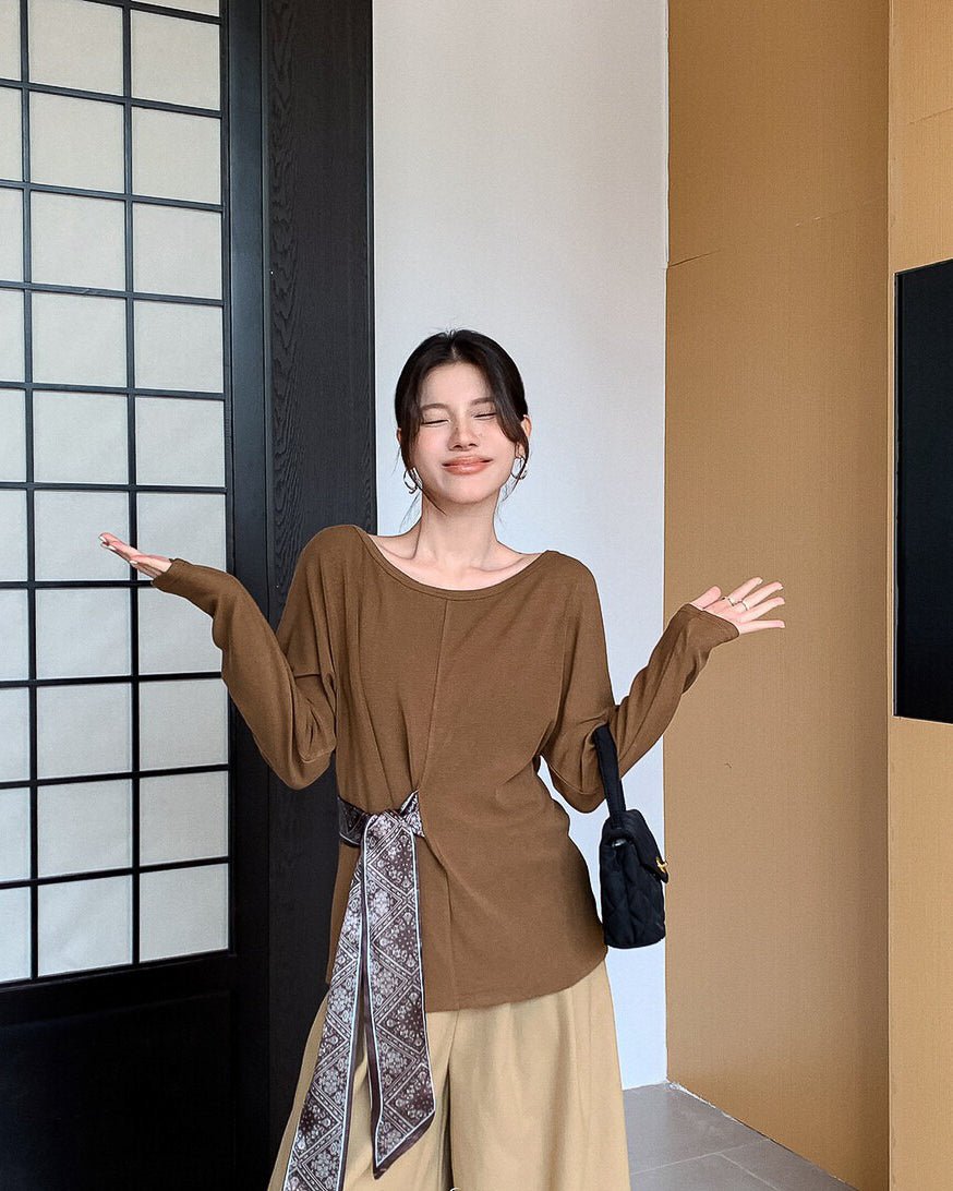 リボン付きプルオーバー〈２color〉 - ivonir