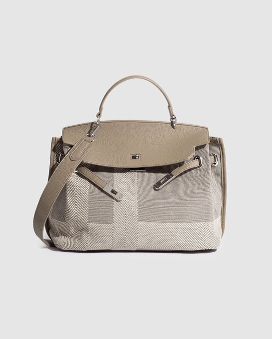 2way キャンバスレザー斜めがけ ボストンバッグ〈4color〉 - black - ivonir