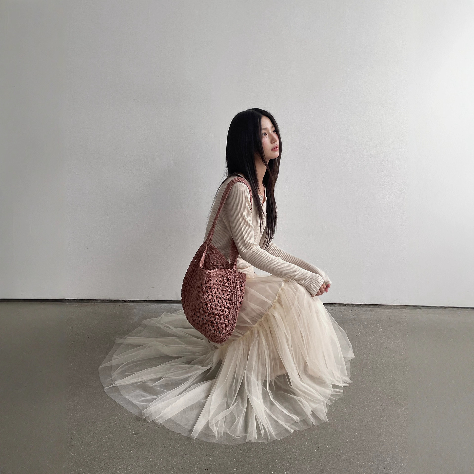 シフォンフレアースカート