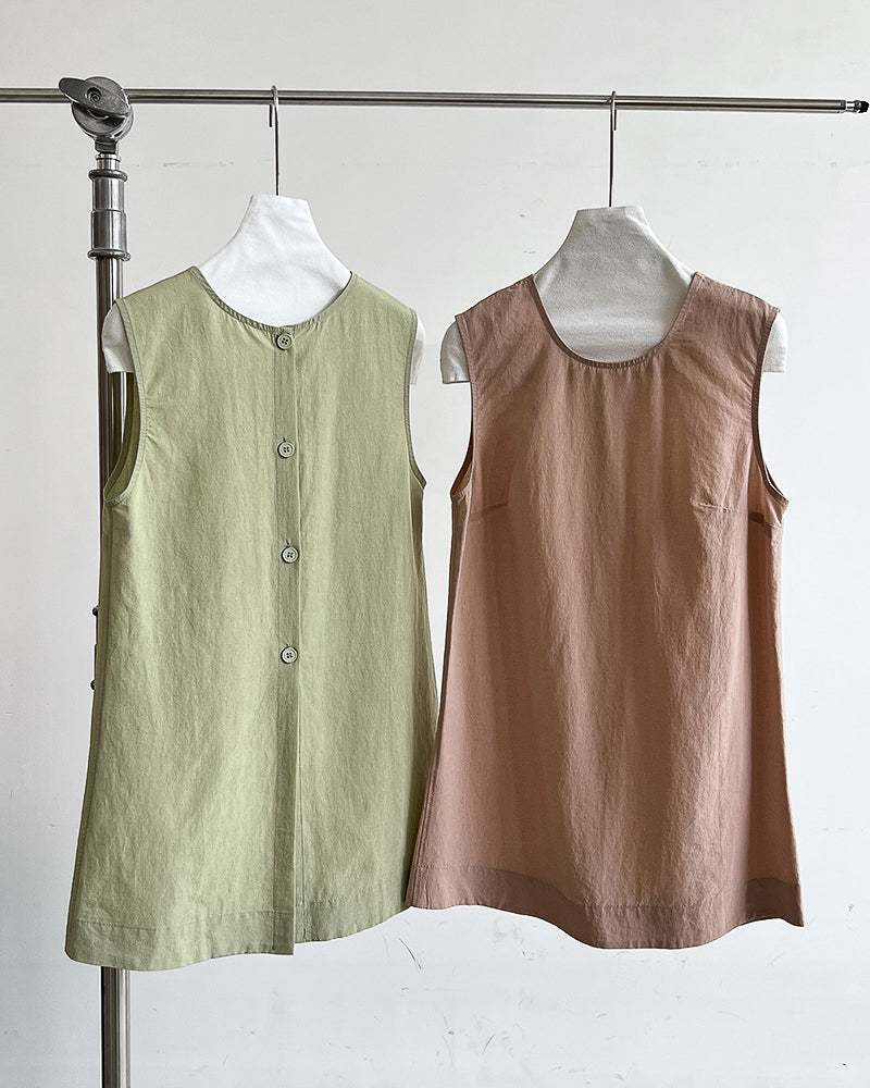 【セットアップ】リネン混ウエストベルト スカートセット-pink beige-