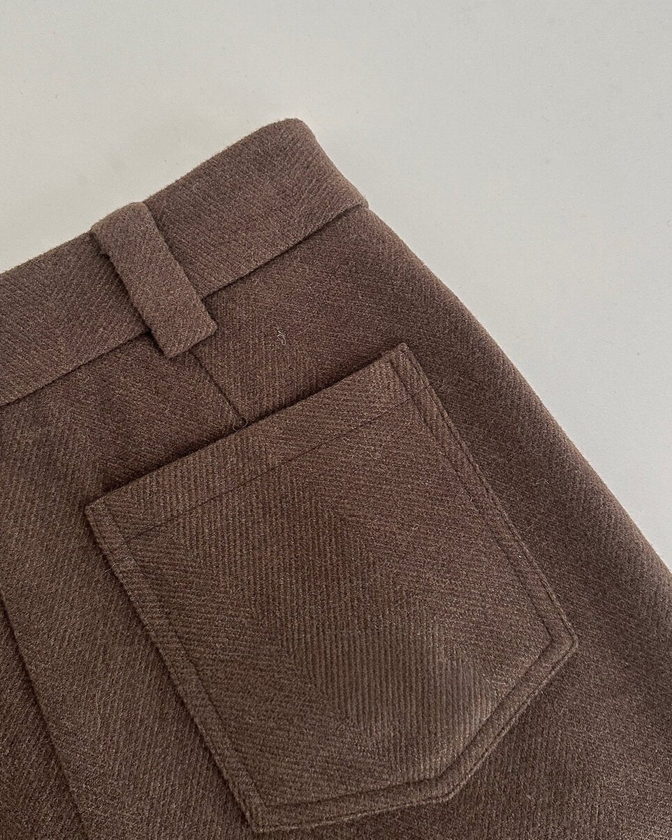 ウールデザインフレアパンツ〈3color〉 - ivonir