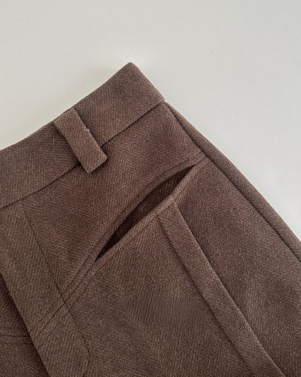 ウールデザインフレアパンツ〈3color〉 - ivonir