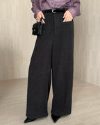 ウールデザインフレアパンツ〈3color〉 - ivonir