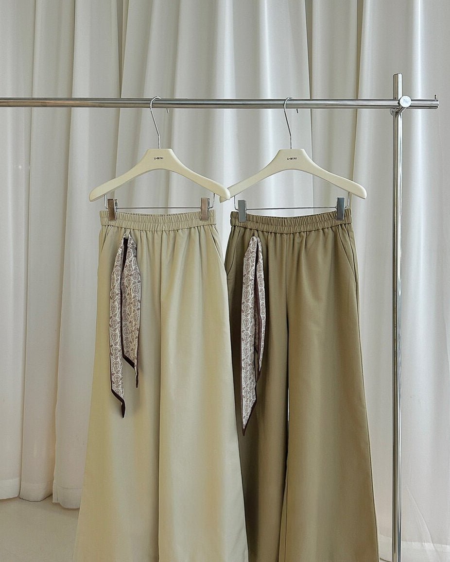 スカーフ付きフレアパンツ〈3color〉 - ivonir