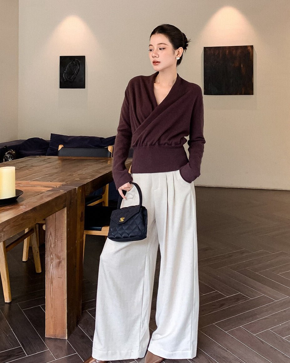 ウールデザインフレアパンツ〈3color〉 - ivonir