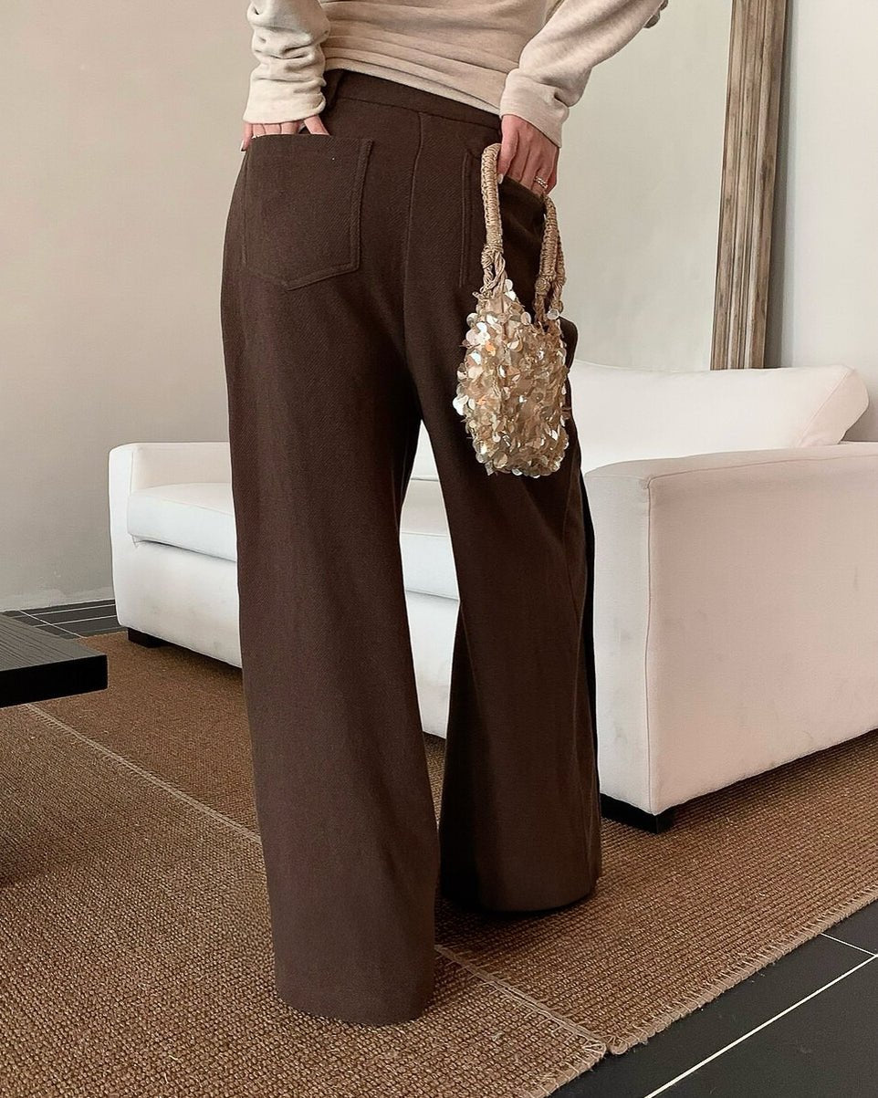 ウールデザインフレアパンツ〈3color〉 - ivonir