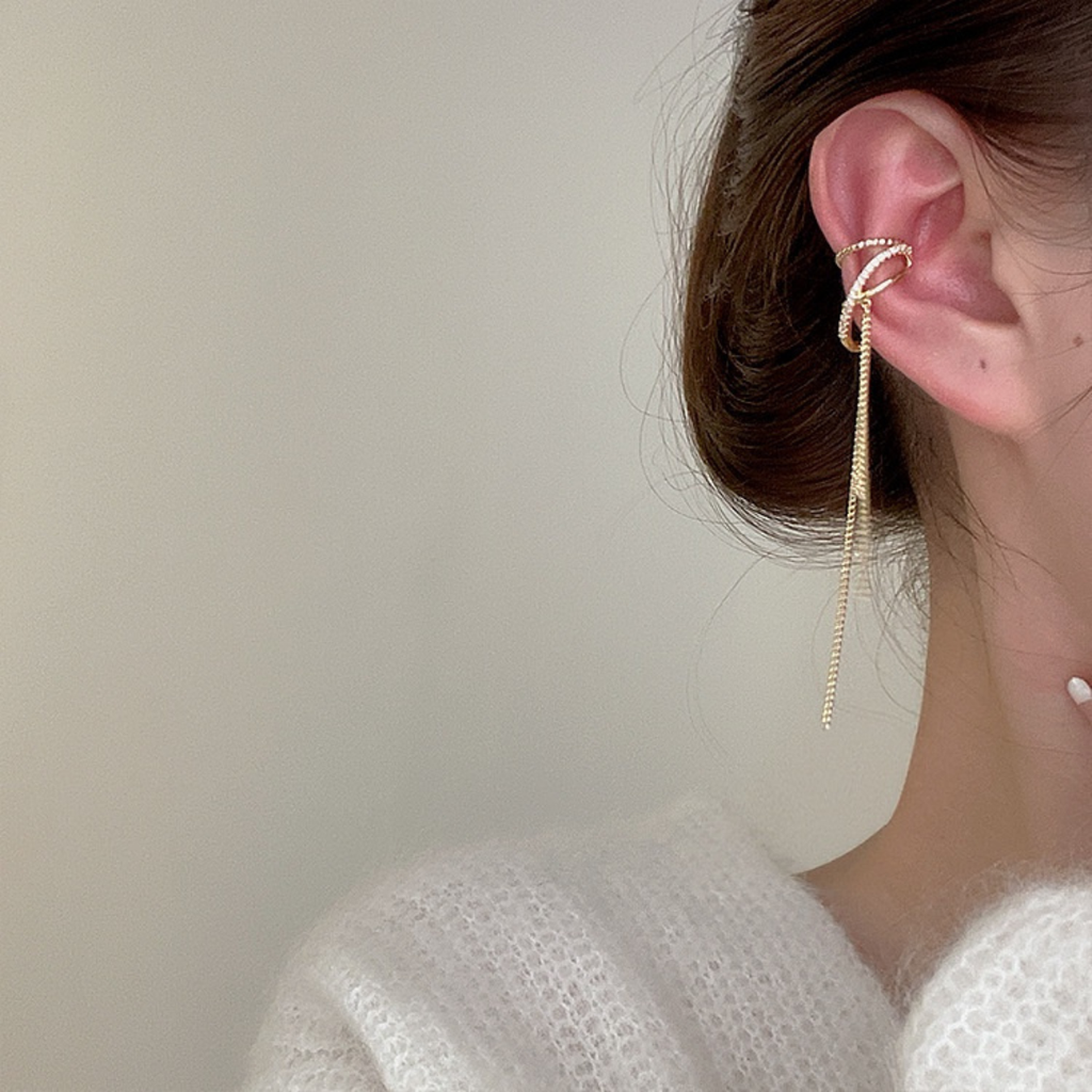 chain drop earcuff