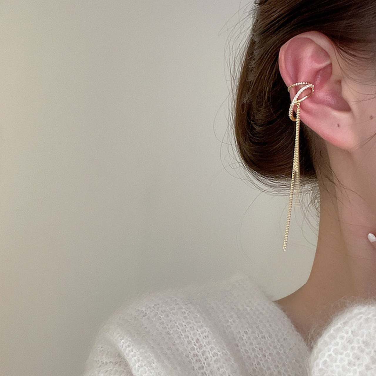 chain drop earcuff