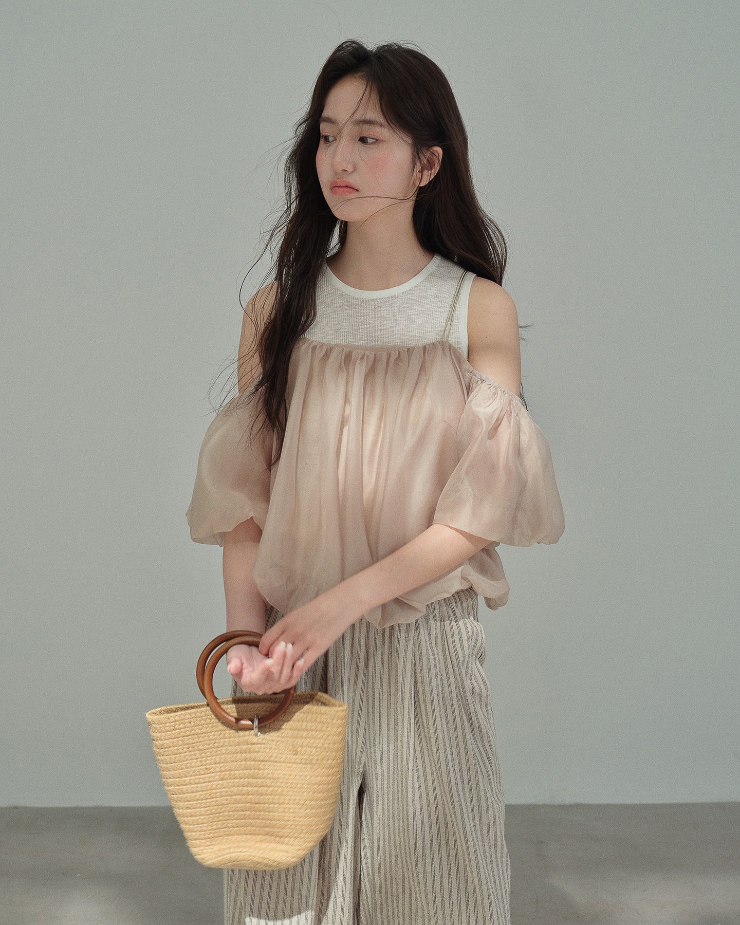 シフォンペタル・花びらトップス