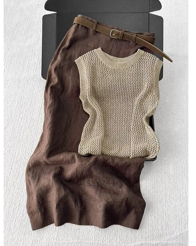 【セットアップ】〈summer knit〉スカートセット