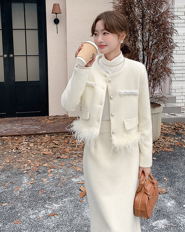 シークレットダウン・ノーカラーコート〜classical〜