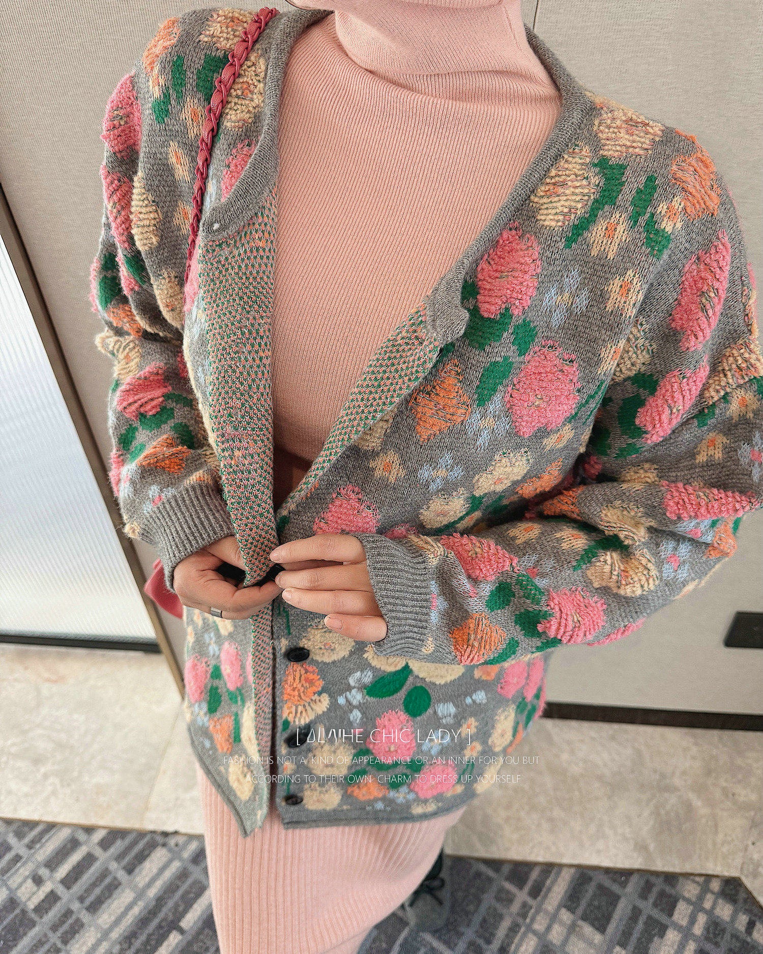 ROYAL FLOWER 刺繍ニット ジャケット